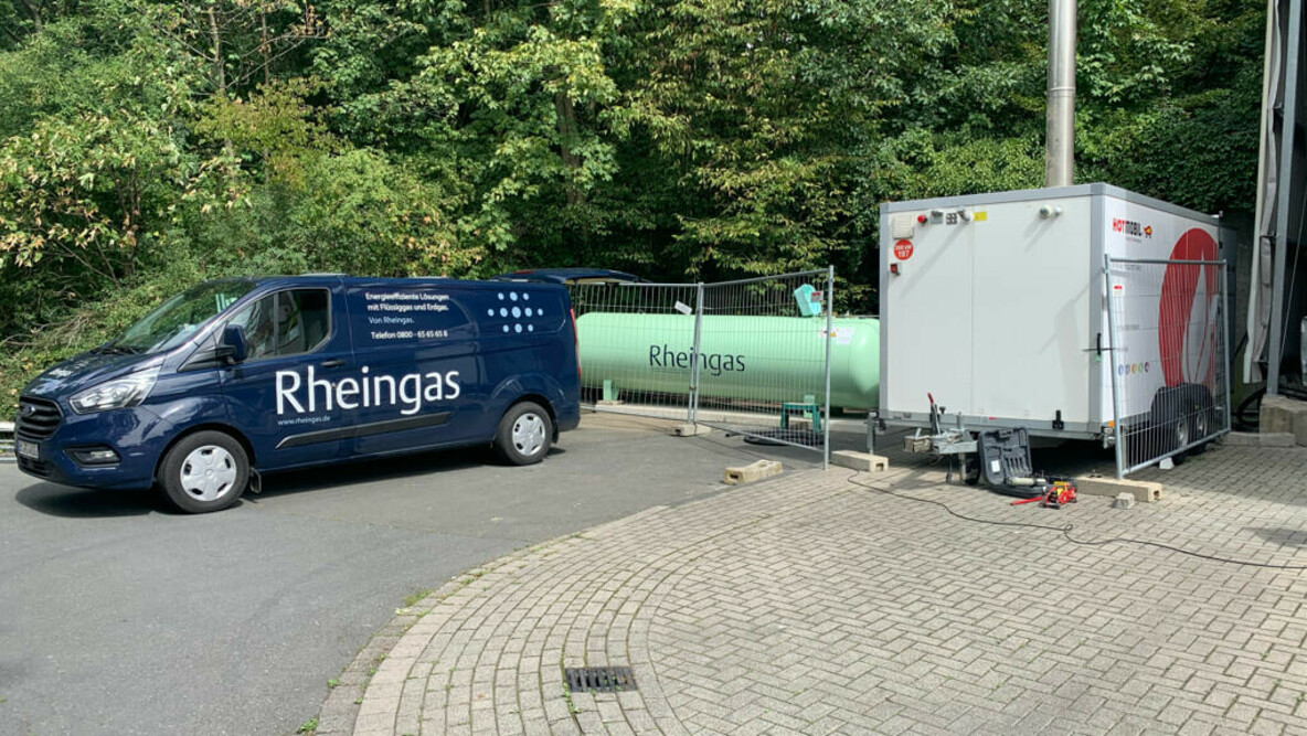 Die Anlieferung der Rheingas Flüssiggas Versorgung für das Seniorenheim Haus Simeon in Münster.