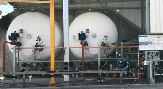 Das Rheingas Tanklager in Wesel.