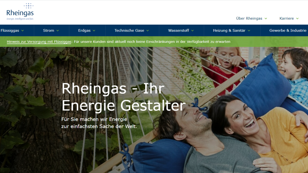 Rheingas präsentiert neuen Internetauftritt als Energie Gestalter.