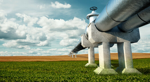 Eine Erdgas Pipeline.