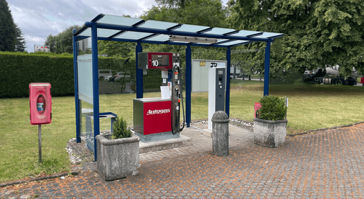 Eine Autogas (LPG) Tankstelle von Rheingas in Wesel.
