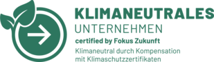 Logo für Klimaneutralität von Fokus Zukunft